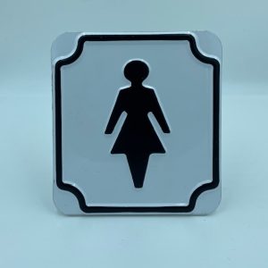 WC Kyltti, naisoletettu, prässättyä alumiinia